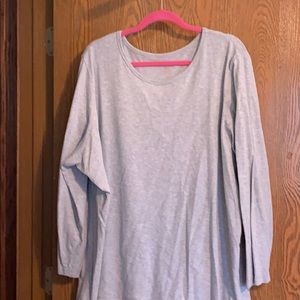 Size 3X light gray long sleeve T-shirt